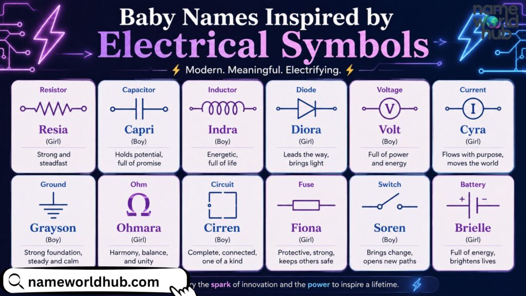 Baby Names Inspired by Electrical Symbols