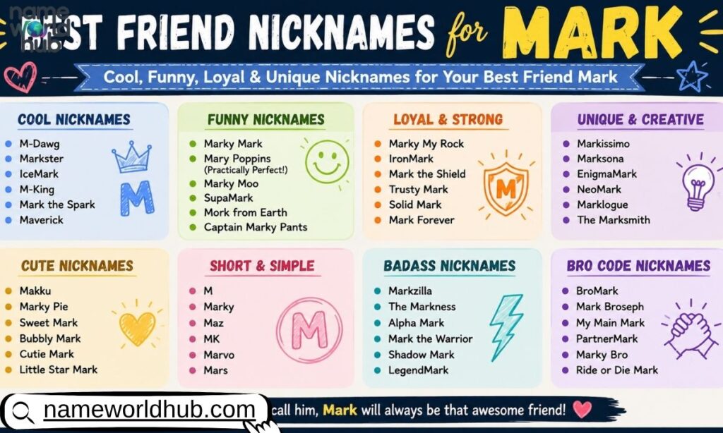 Best Friend Nicknames for Mark