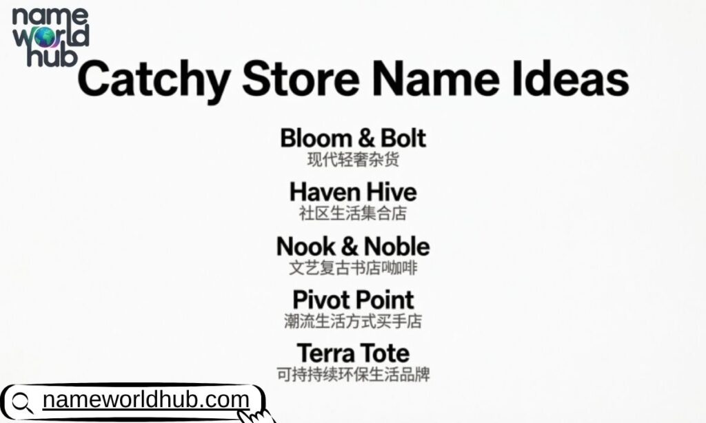 Catchy Store Name Ideas