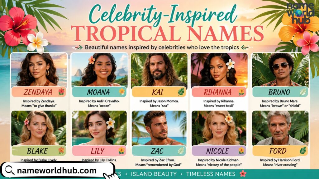 Celebrity-Inspired Tropical Names