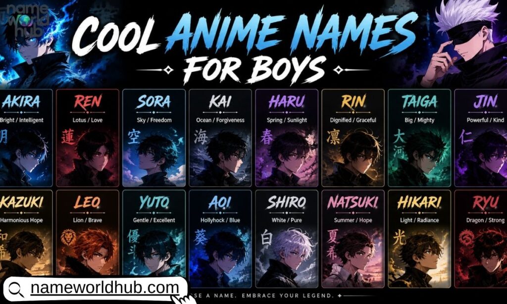 Cool Anime Names for Boys