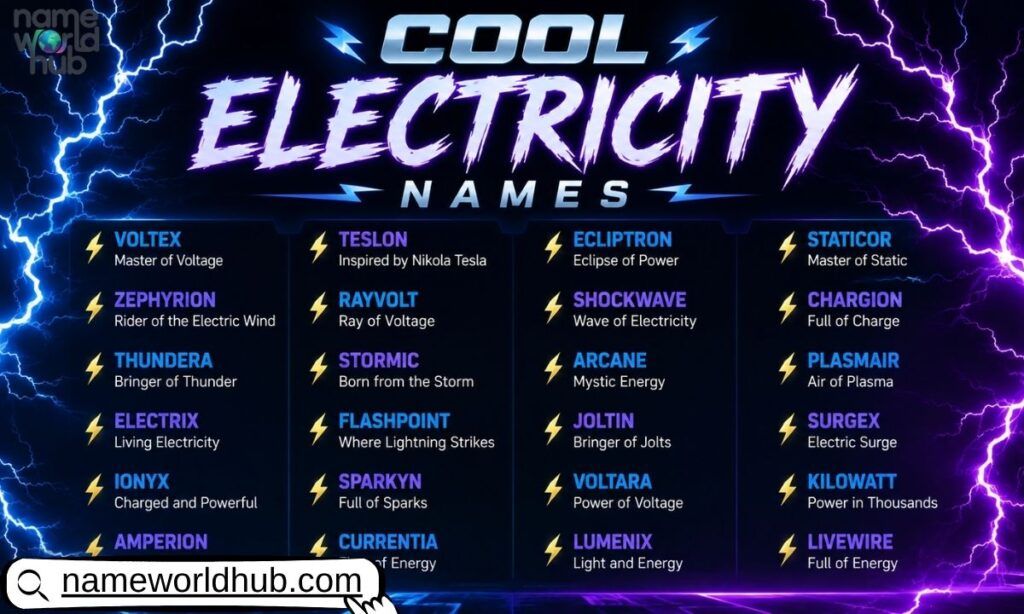 Cool Electricity Names