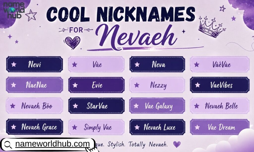 Cool Nicknames for Nevaeh