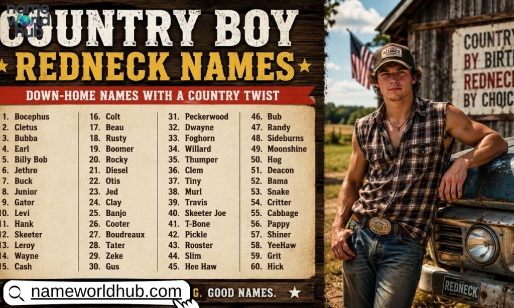 Country Boy Redneck Names 