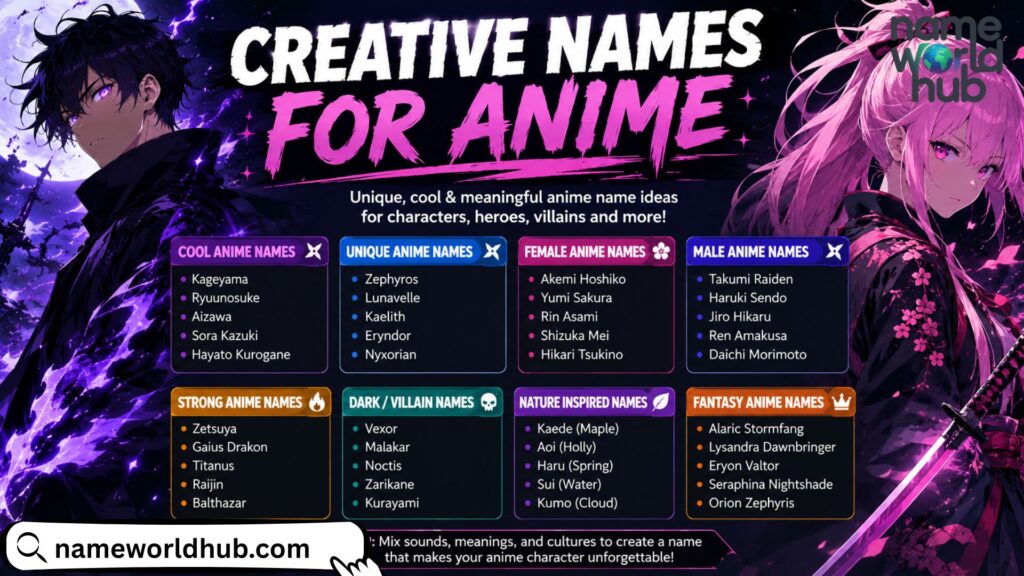 Creative Names For Anime