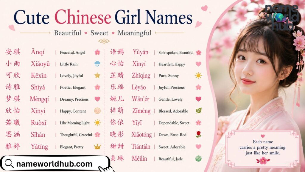 Cute Chinese Girl Names