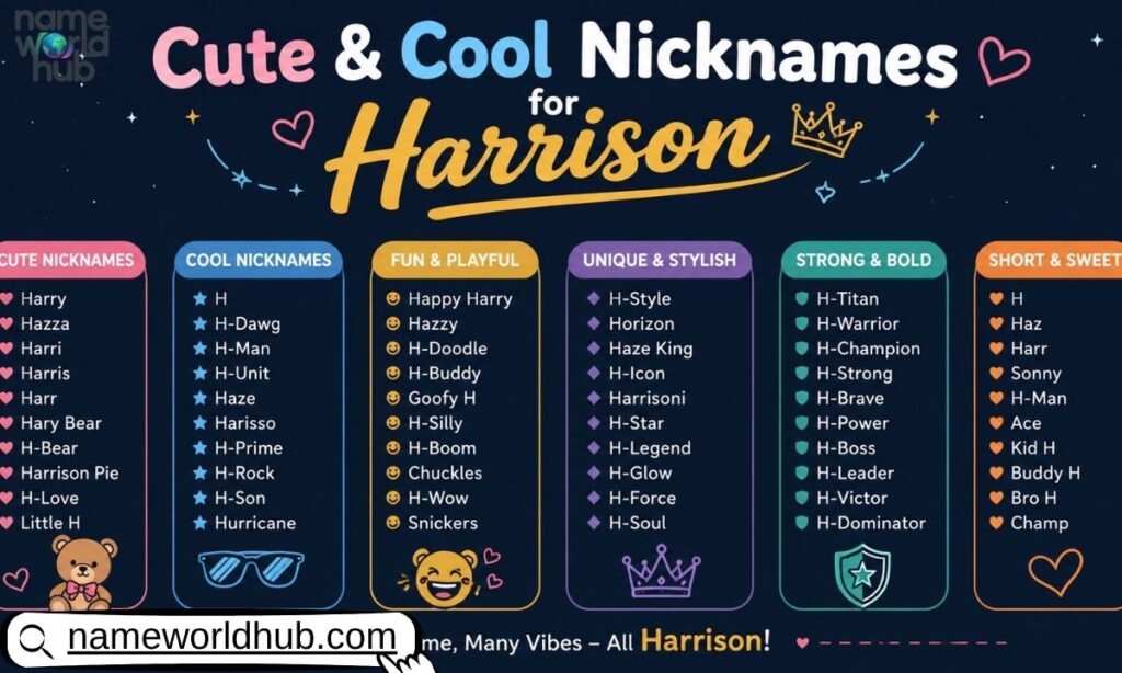Cute & Cool Nicknames for Harrison