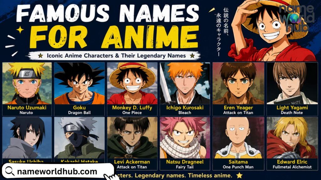 Famous Names for Anime