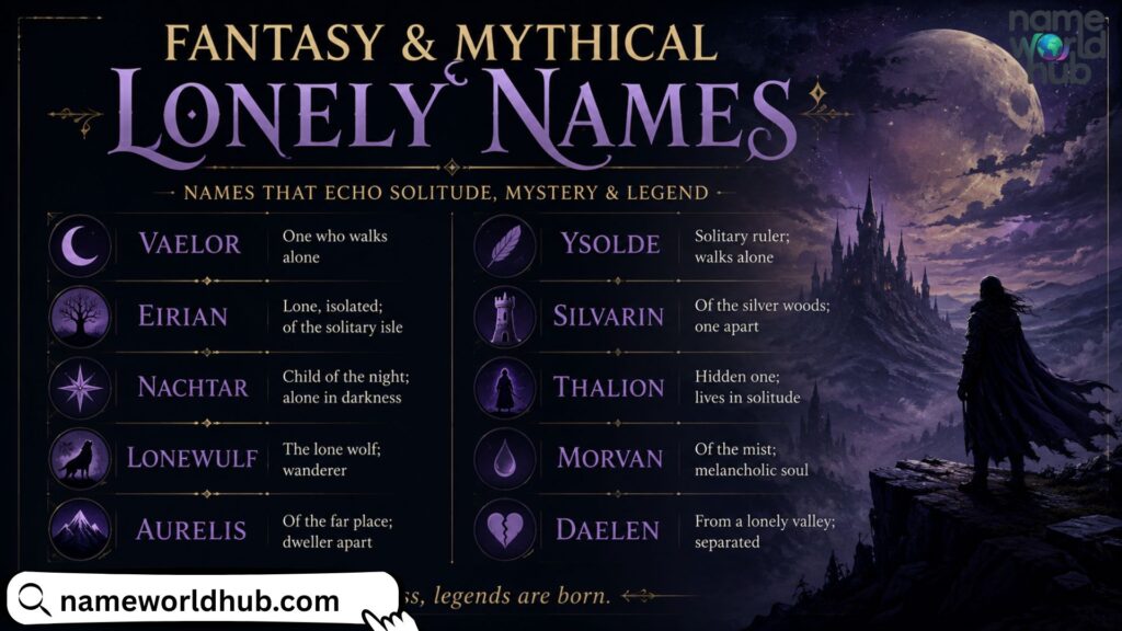 Fantasy & Mythical Lonely Names