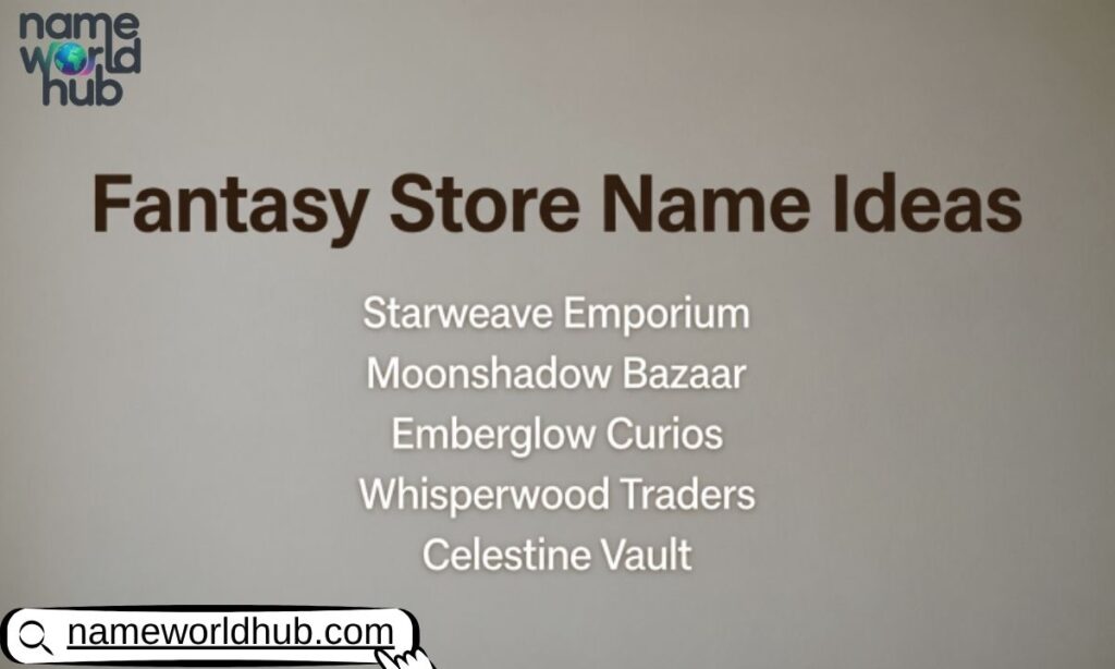 Fantasy Store Name Ideas