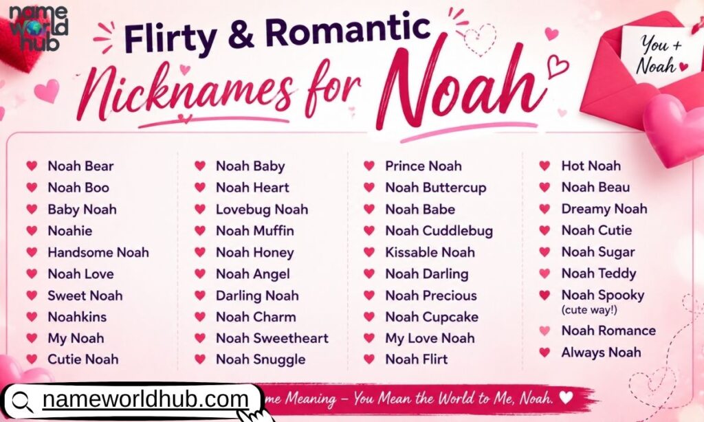 Flirty & Romantic Nicknames for Noah