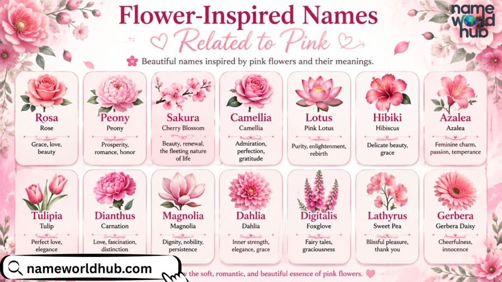 Flower-Inspired Names Related to Pink