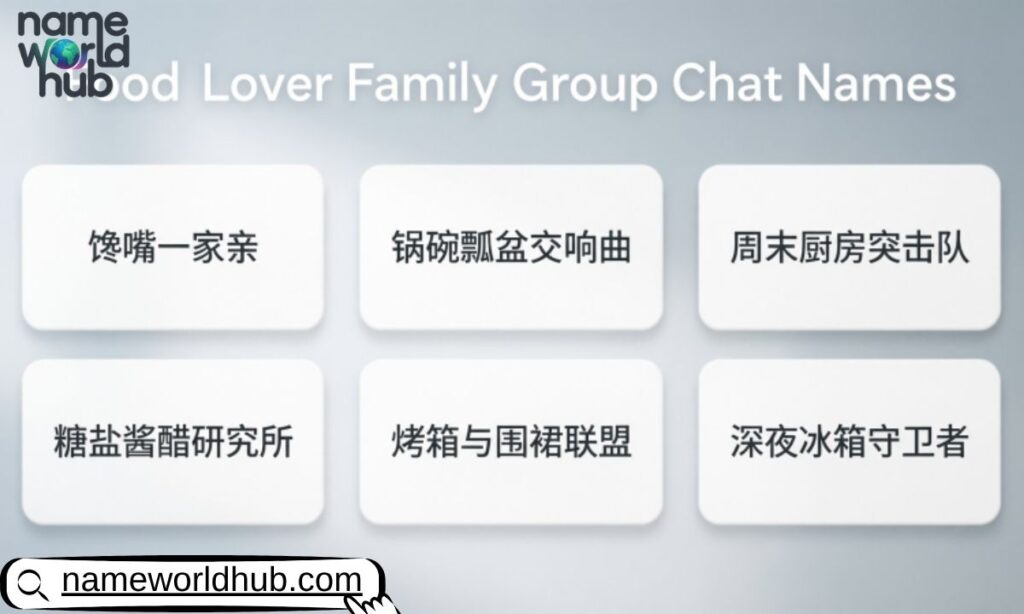 Food‑Lover Family Group Chat Names