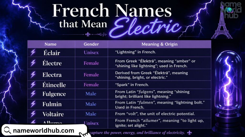 French Names that Mean Electric