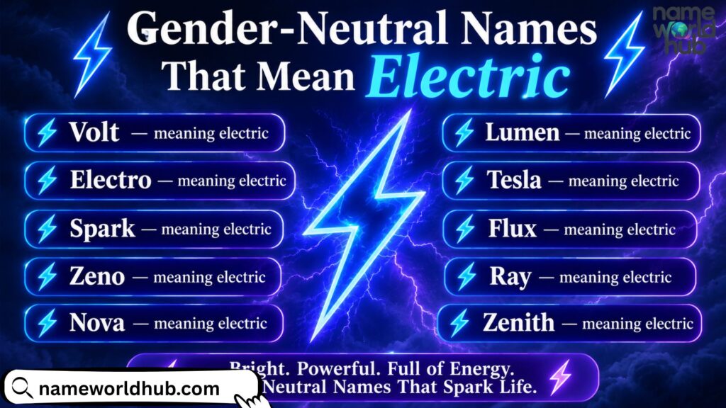 Gender-Neutral Names That Mean Electric