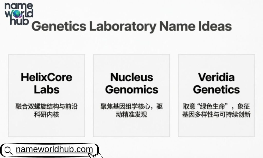 Genetics Laboratory Name Ideas