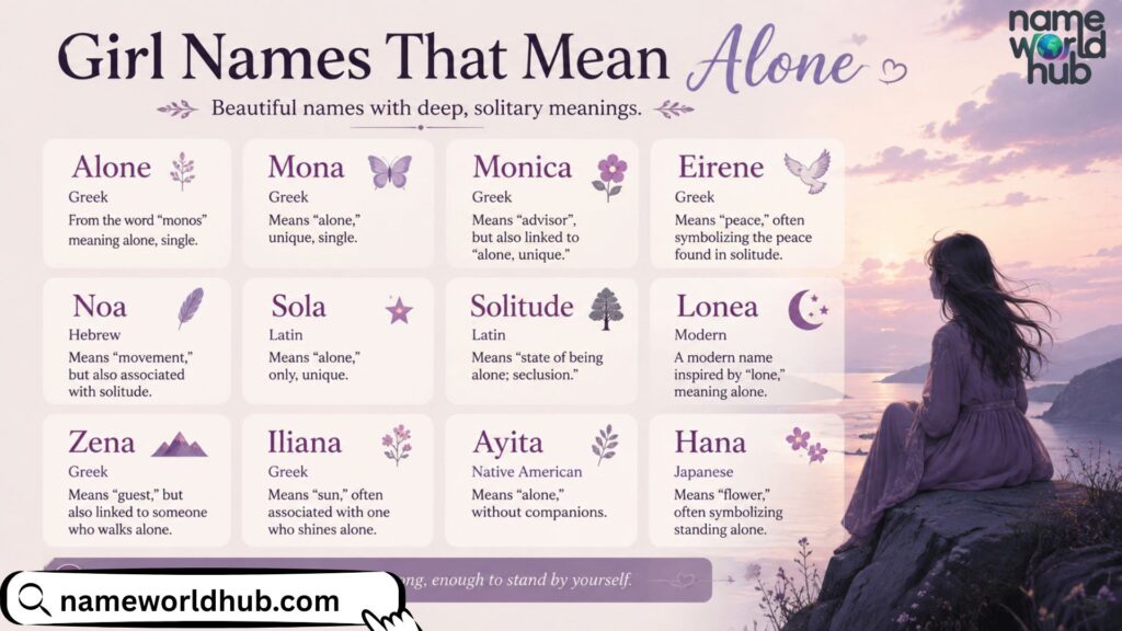 Girl Names That Mean Alone