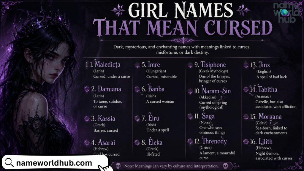 Girl Names That Mean Cursed