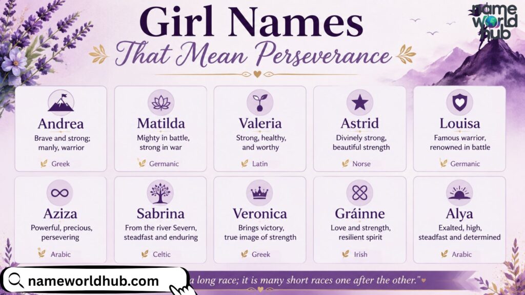 Girl Names That Mean Perseverance