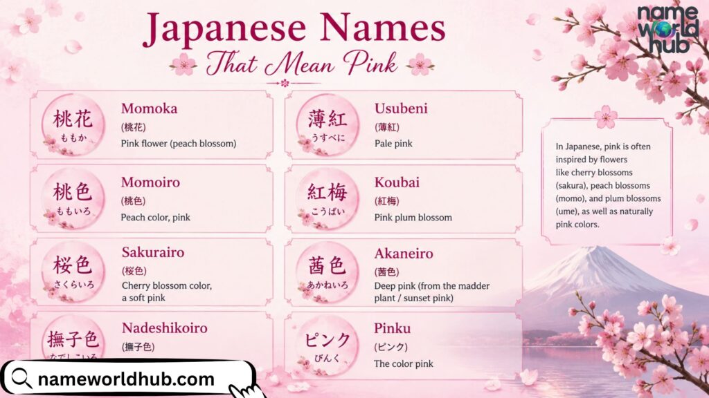Japanese Names That Mean Pink 