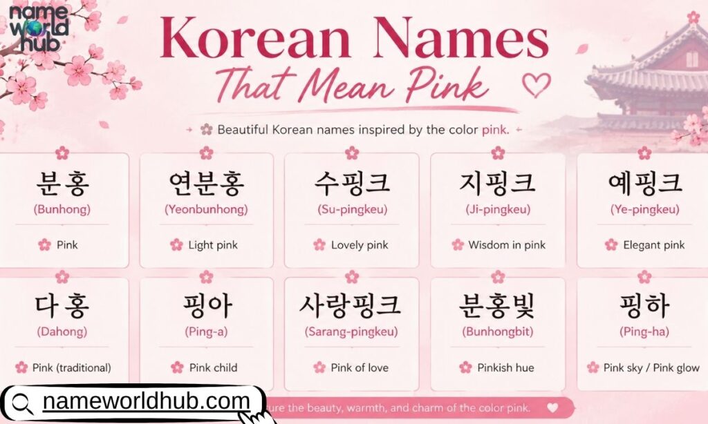 Korean Names That Mean Pink