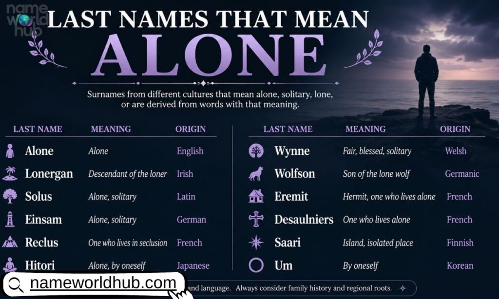 Last Names That Mean Alone
