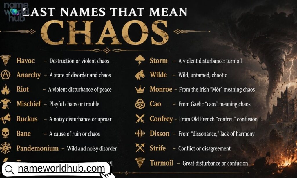 Last Names That Mean Chaos