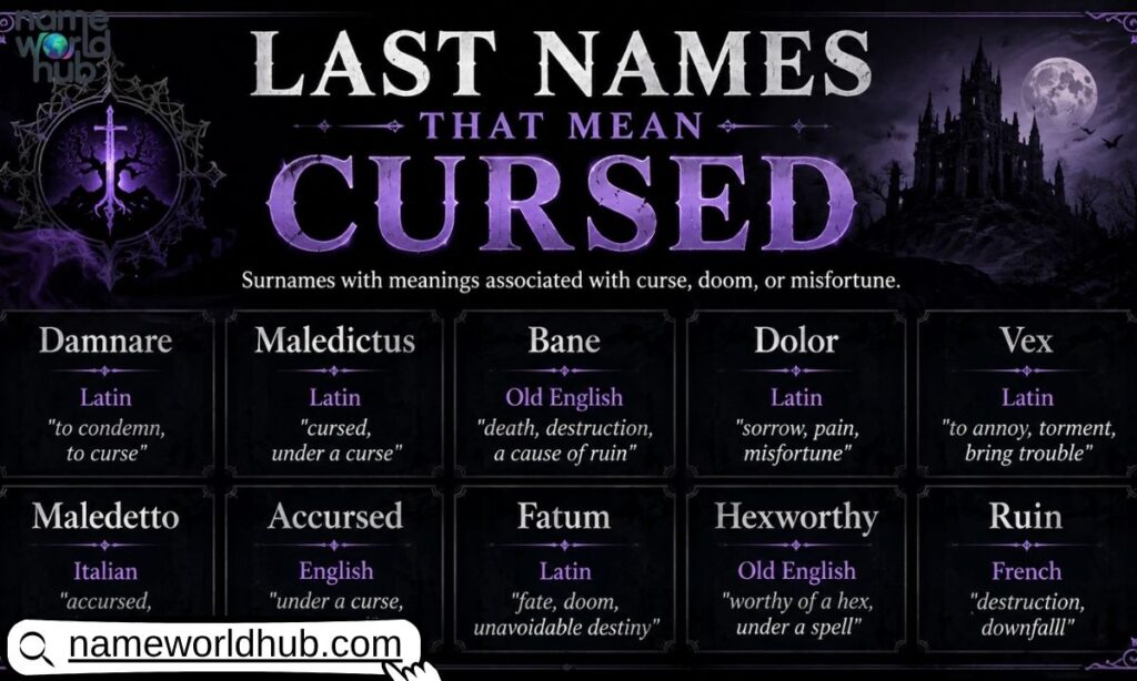 Last Names That Mean Cursed