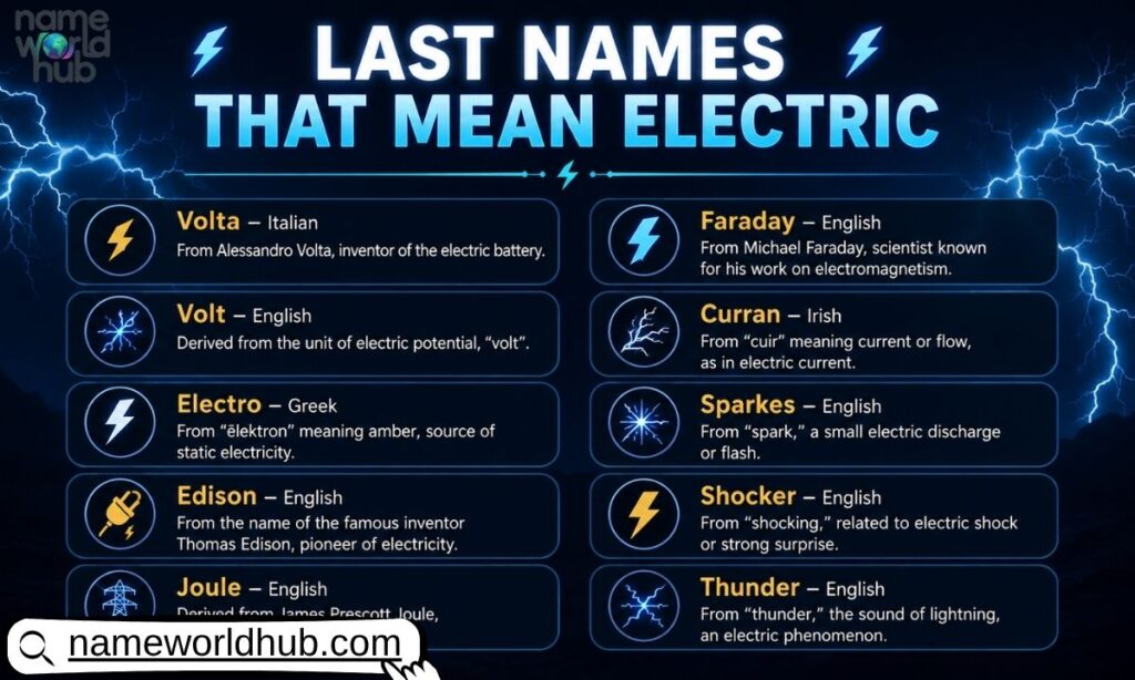Last Names that Mean Electric