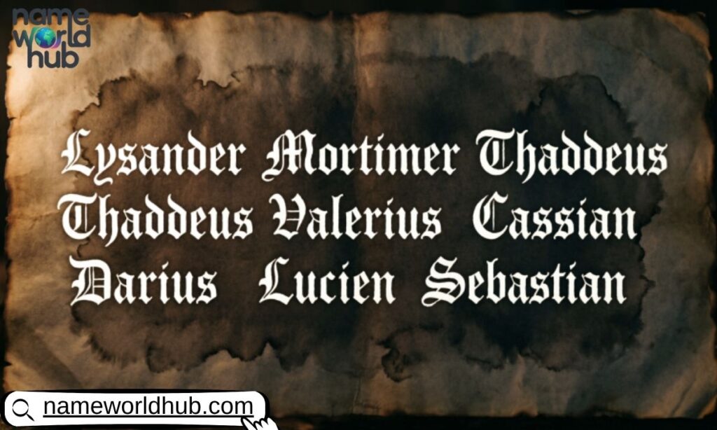 Male Gothic Names