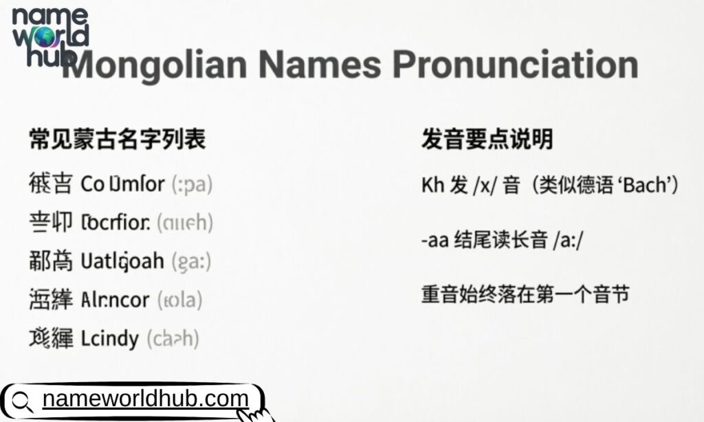 Mongolian Names Pronunciation