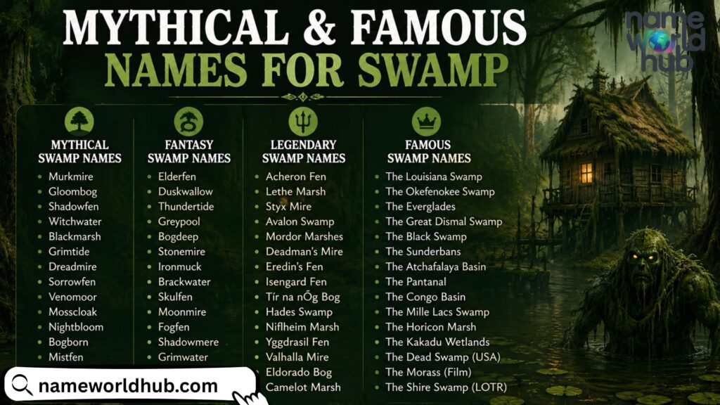 Mythical & Famous Names For Swamp