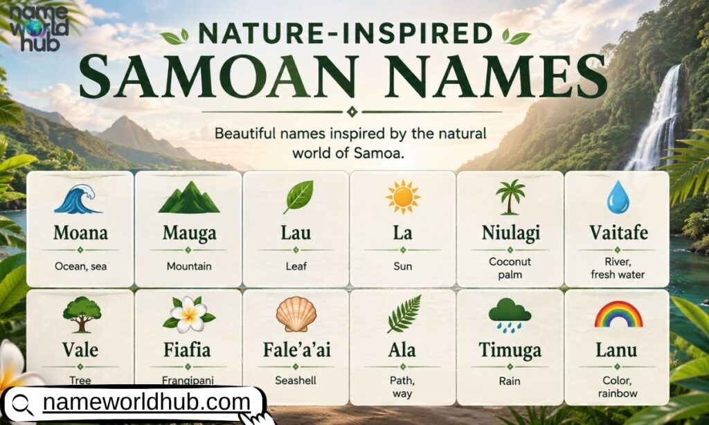 Nature-Inspired Samoan Names