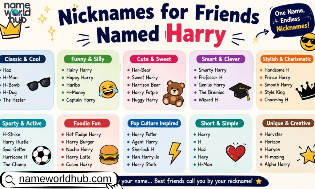 Nicknames for Friends Named Harry