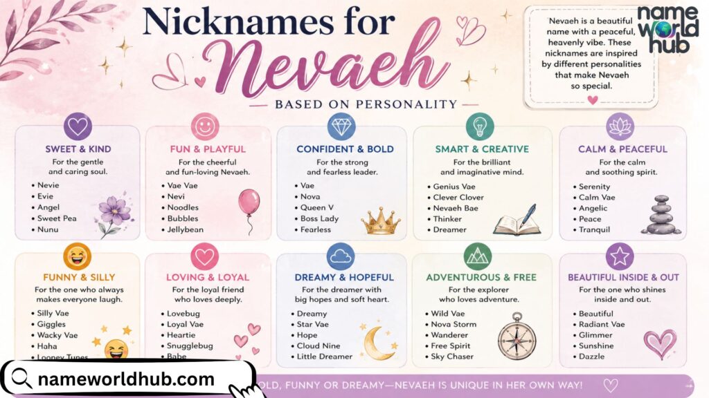 Nicknames for Nevaeh Based on Personality