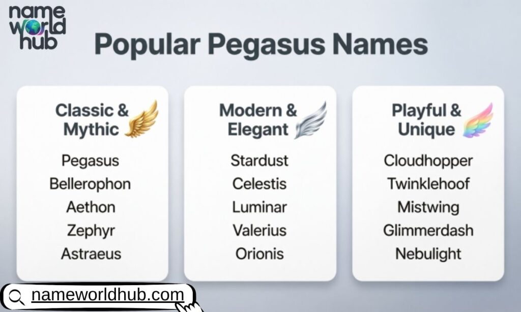 Popular Pegasus Names