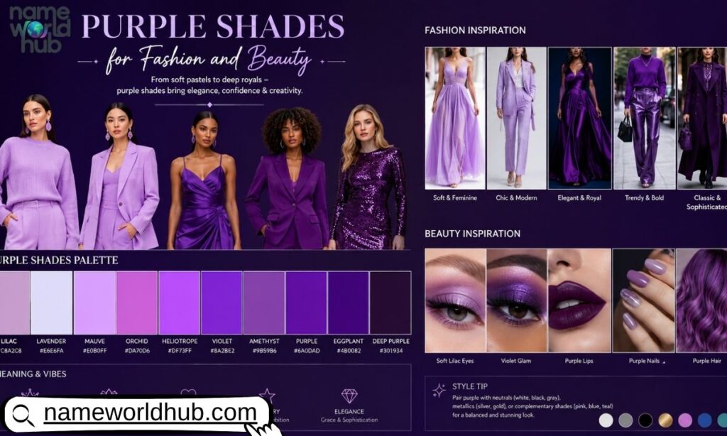 Purple Shades for Fashion and Beauty