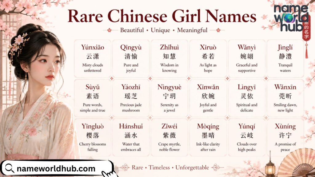 Rare Chinese Girl Names