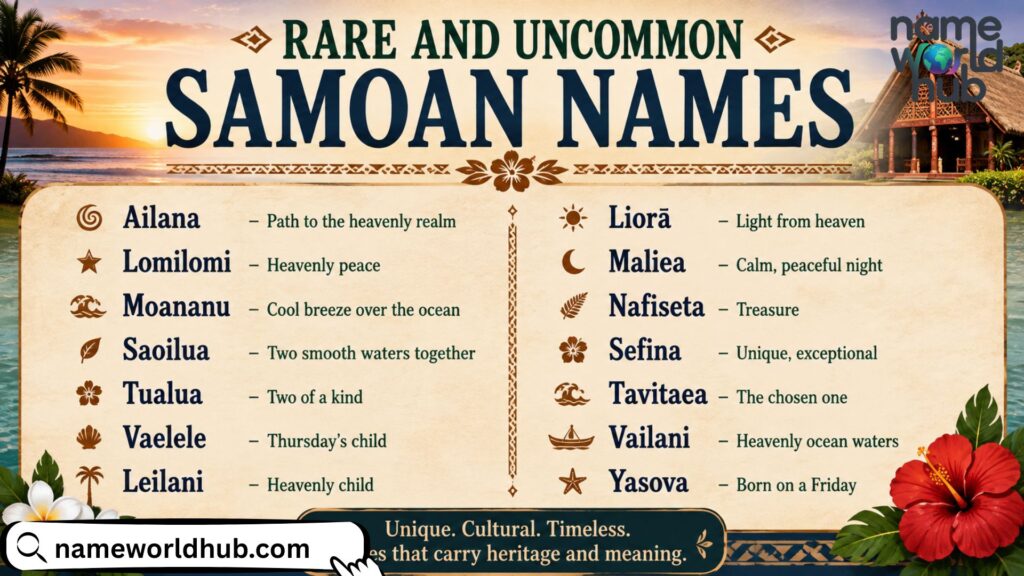 Rare and Uncommon Samoan Names