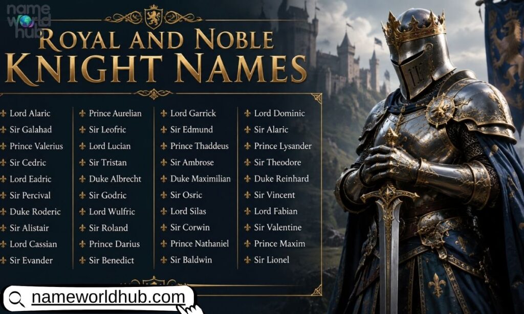 Royal and Noble Knight Names