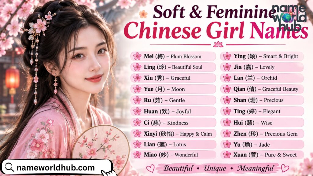 Soft & Feminine Chinese Girl Names