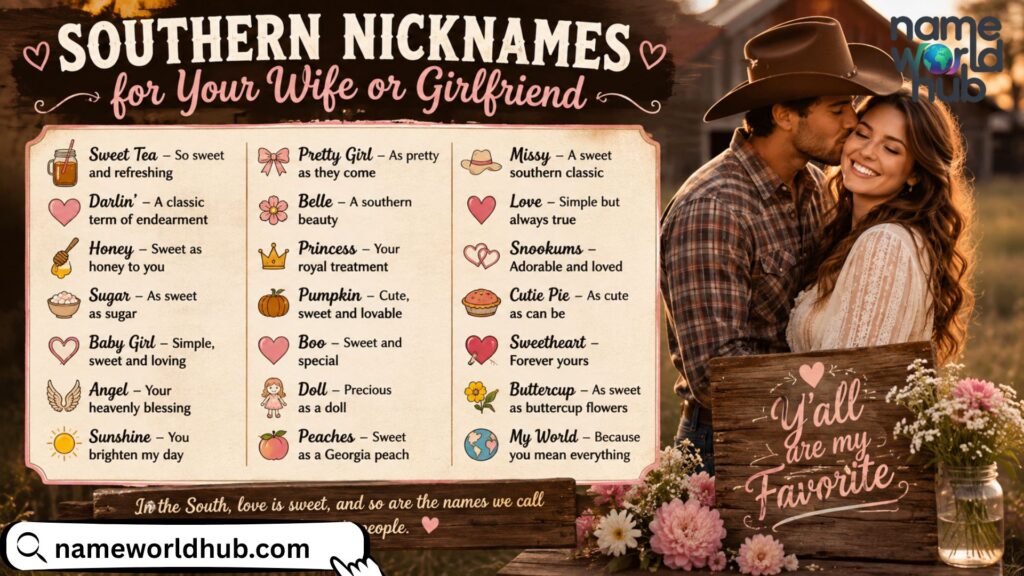 Southern Nicknames for Your Wife or Girlfriend