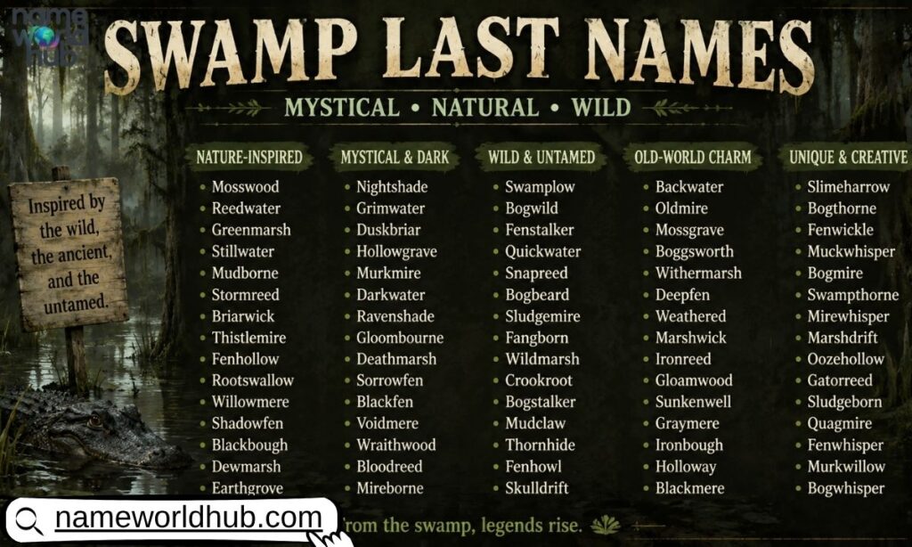 Swamp Last Names