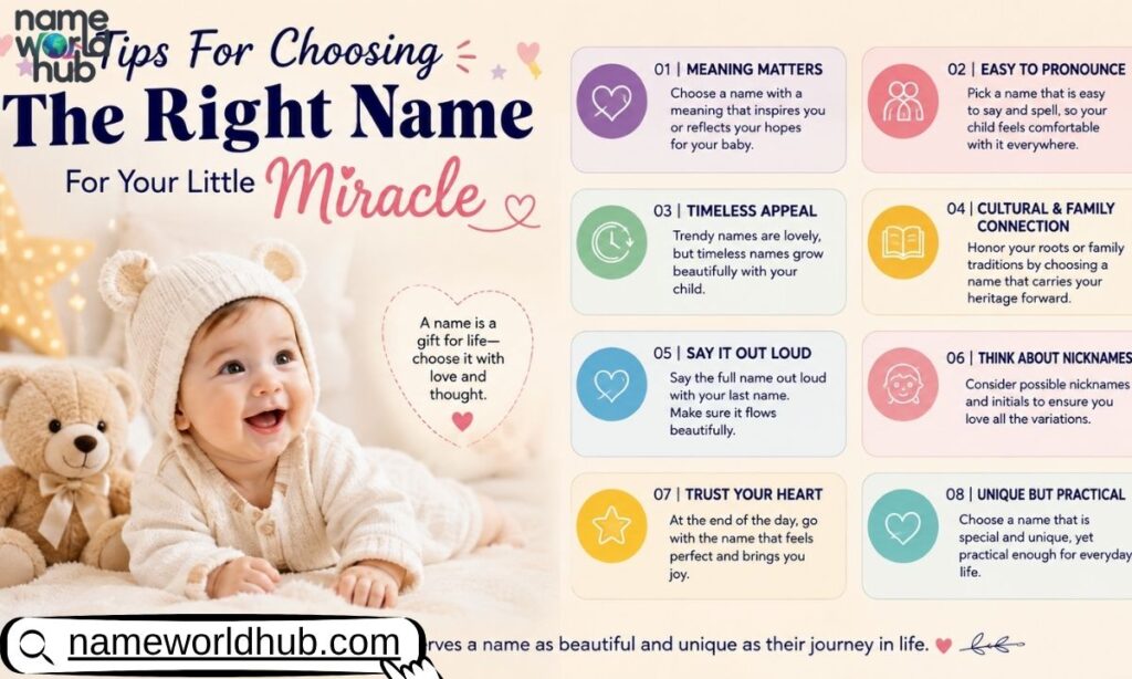 Tips For Choosing The Right Name For Your Little Miracle