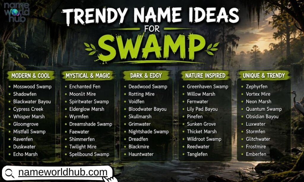 Trendy Name Ideas for Swamp