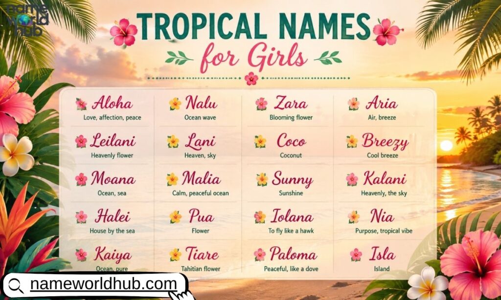 Tropical Names for Girls