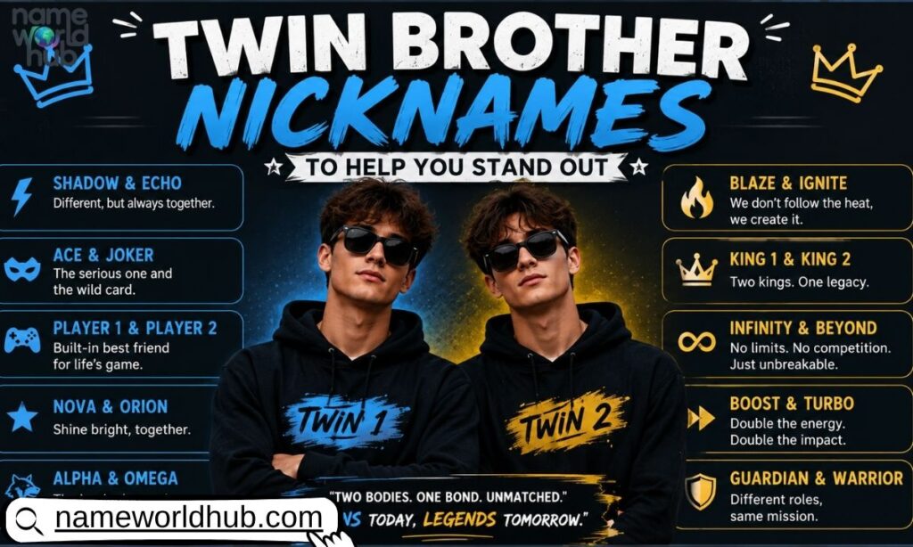 Twin Brother Nicknames to Help You Stand Out