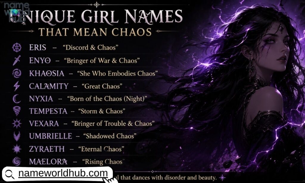 Unique Girl Names That Mean Chaos