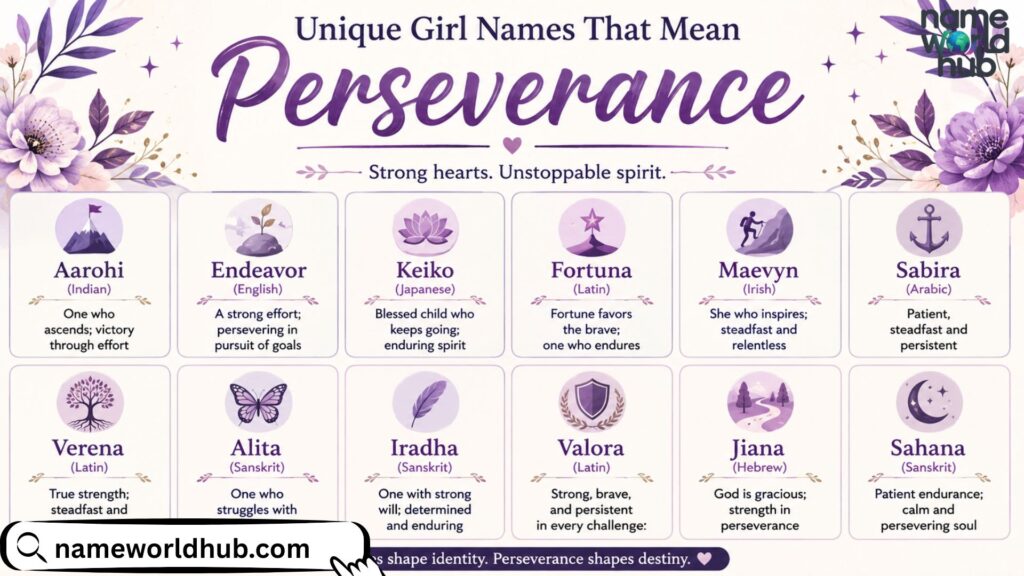 Unique Girl Names That Mean Perseverance