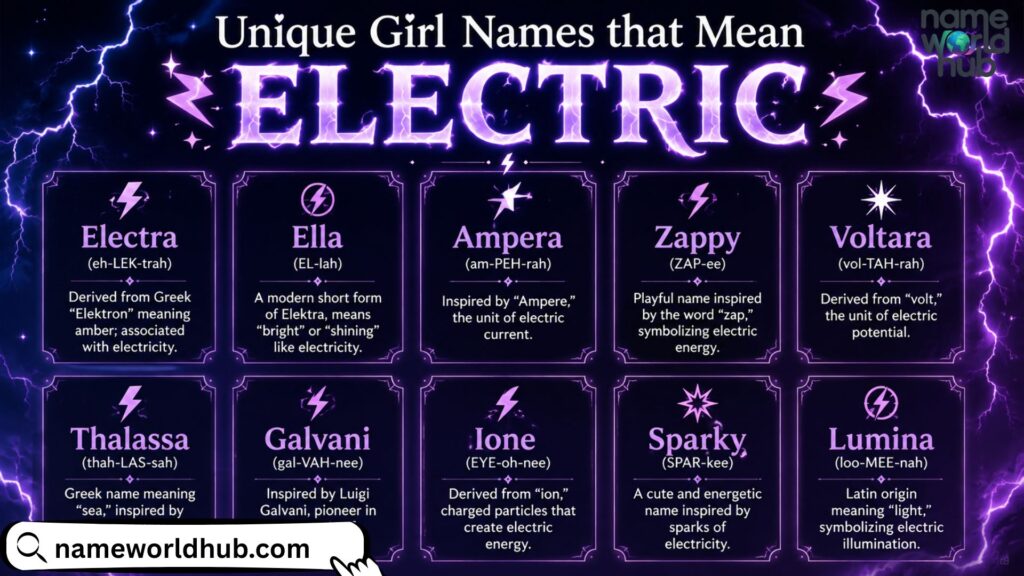 Unique Girl Names that Mean Electric